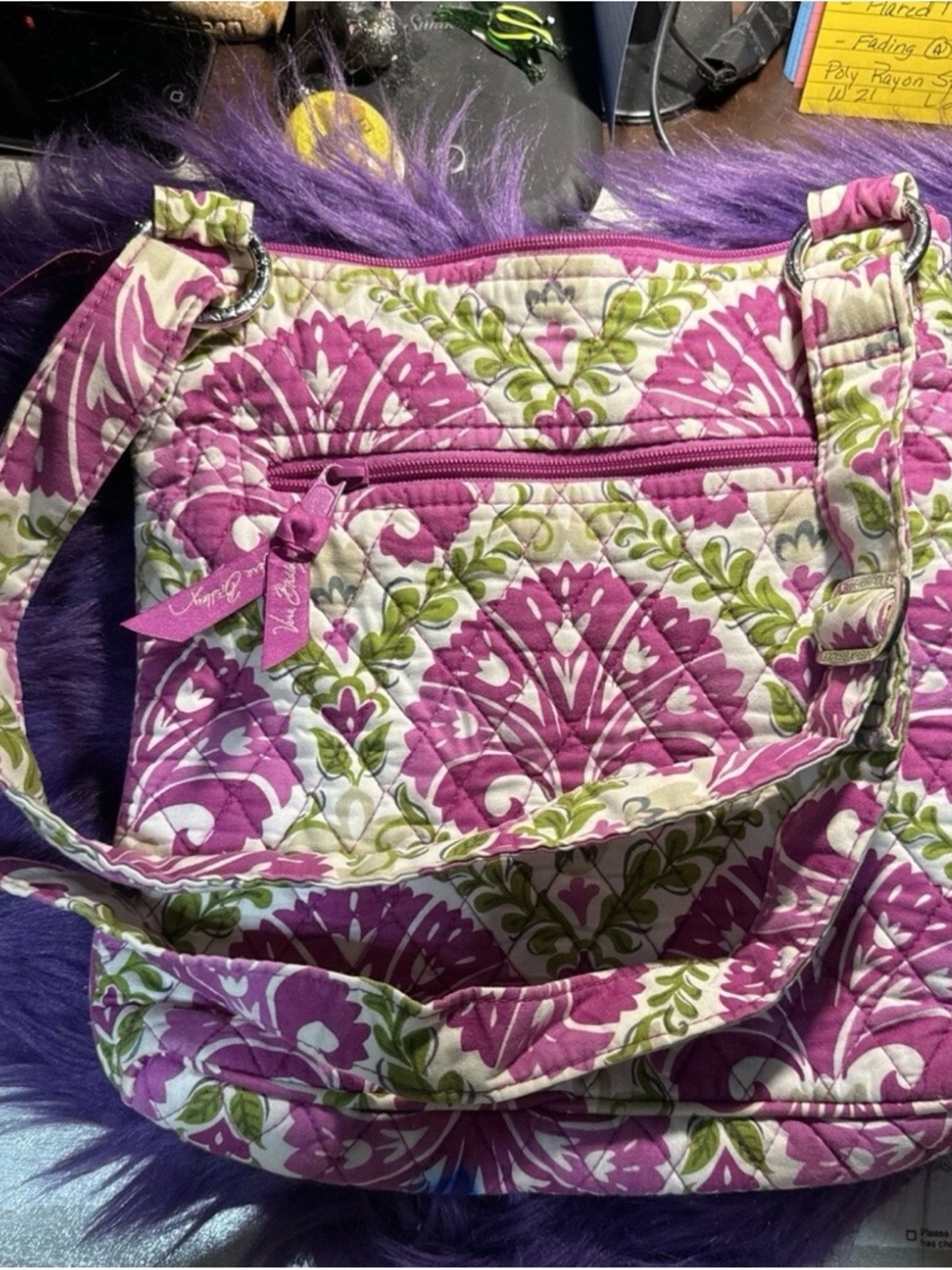 Vera Bradley Julep Tulip 100% Cotton Crossbody Hobo Sachel bag purse